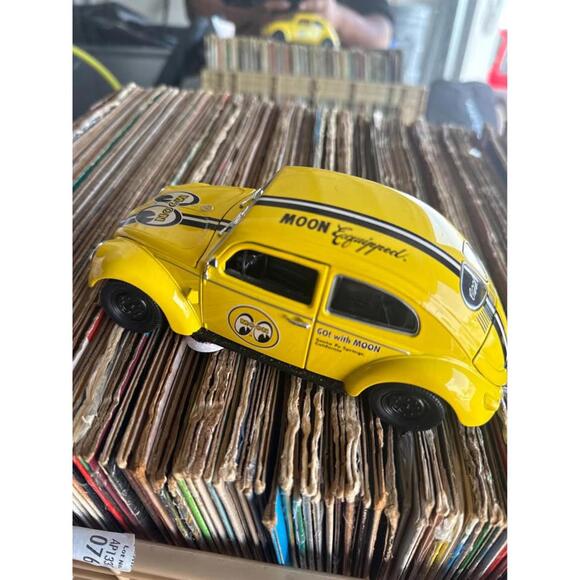 Other - VW Beetle Moon Equipped Diecast Model Car – Yellow Volkswagen Bug Collectible